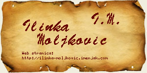 Ilinka Moljković vizit kartica